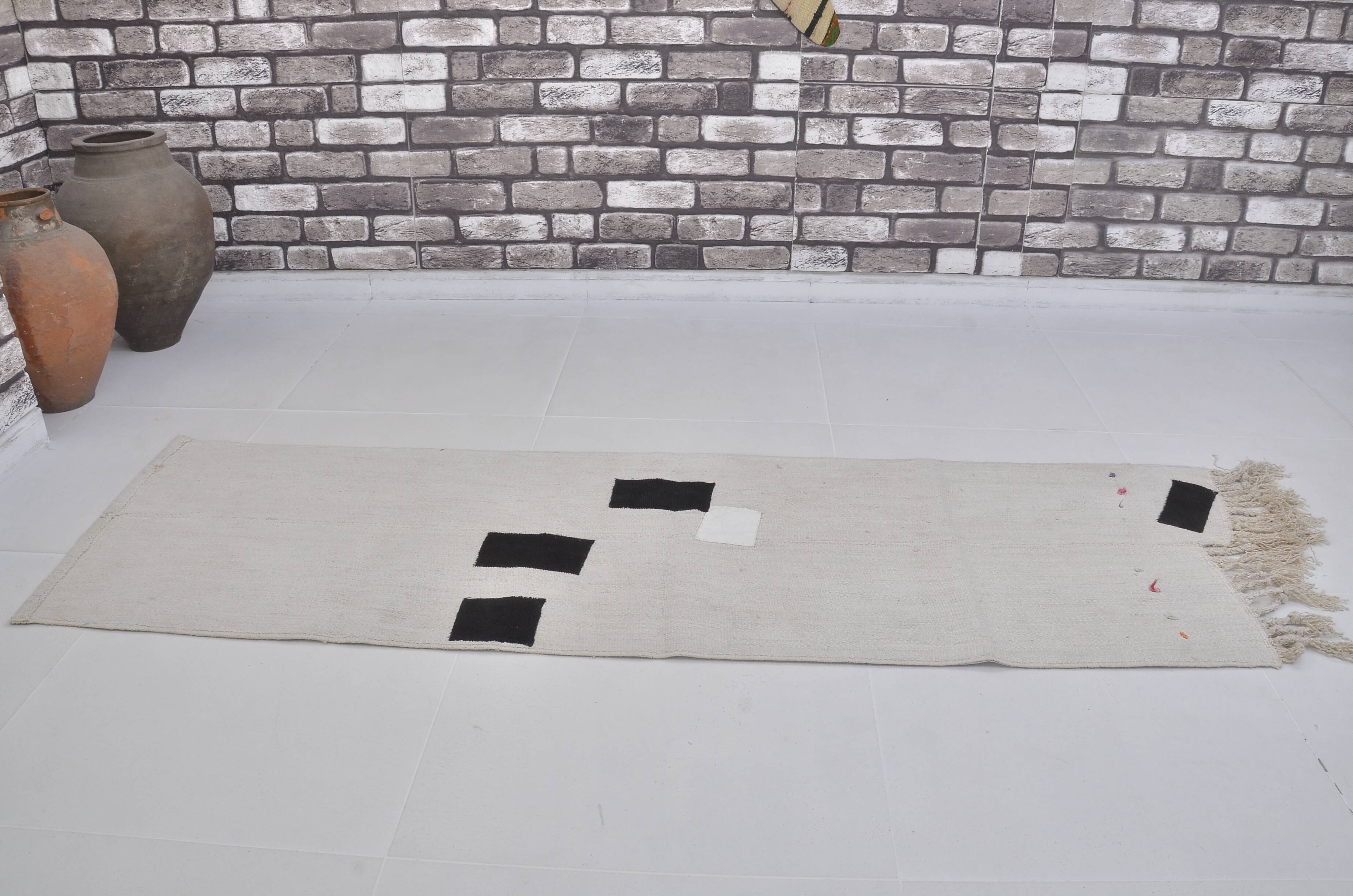 Vintage White Hmep Kilim Rug sku3878