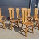 Set of 8 Britalist Oak Chairs from De Puydt, Belgium 1970s