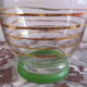 Carafe Art Déco verte et dorée