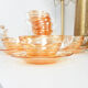Gondolo coffee service in iridescent glass