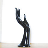 Hand ring vase black soliflore