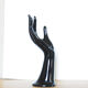 Hand ring vase black soliflore
