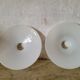 Duo de suspensions en opaline blanche