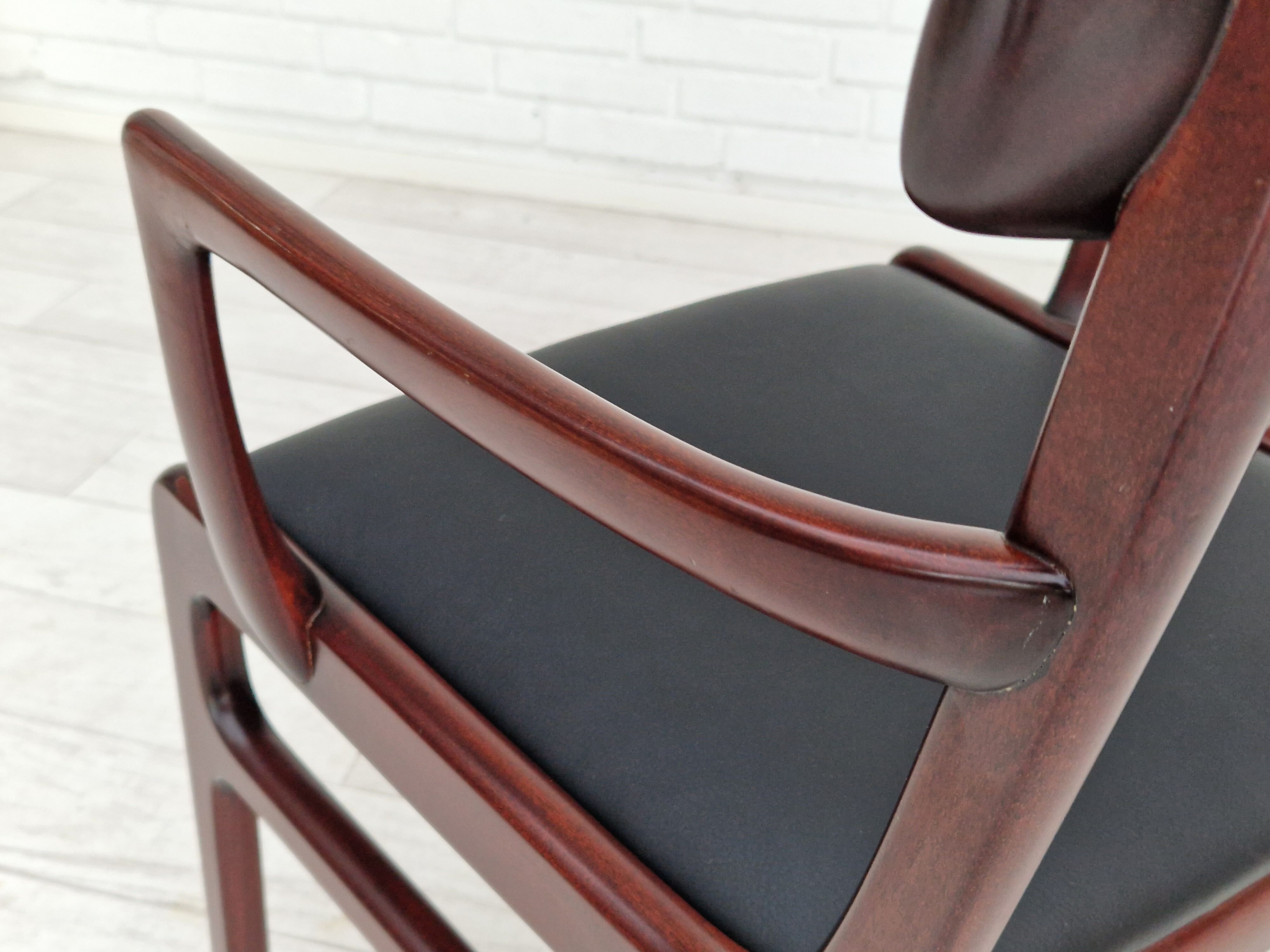 Danish design by Ole Wanscher, set of dining chairs 70s,