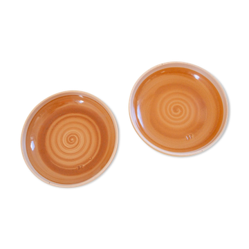 2 hollow plates gres of burgundy Sarreguemines