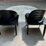 Pair of Patrice Bonneau designer chairs - Genexco Edition - 1980s