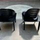 Pair of Patrice Bonneau designer chairs - Genexco Edition - 1980s