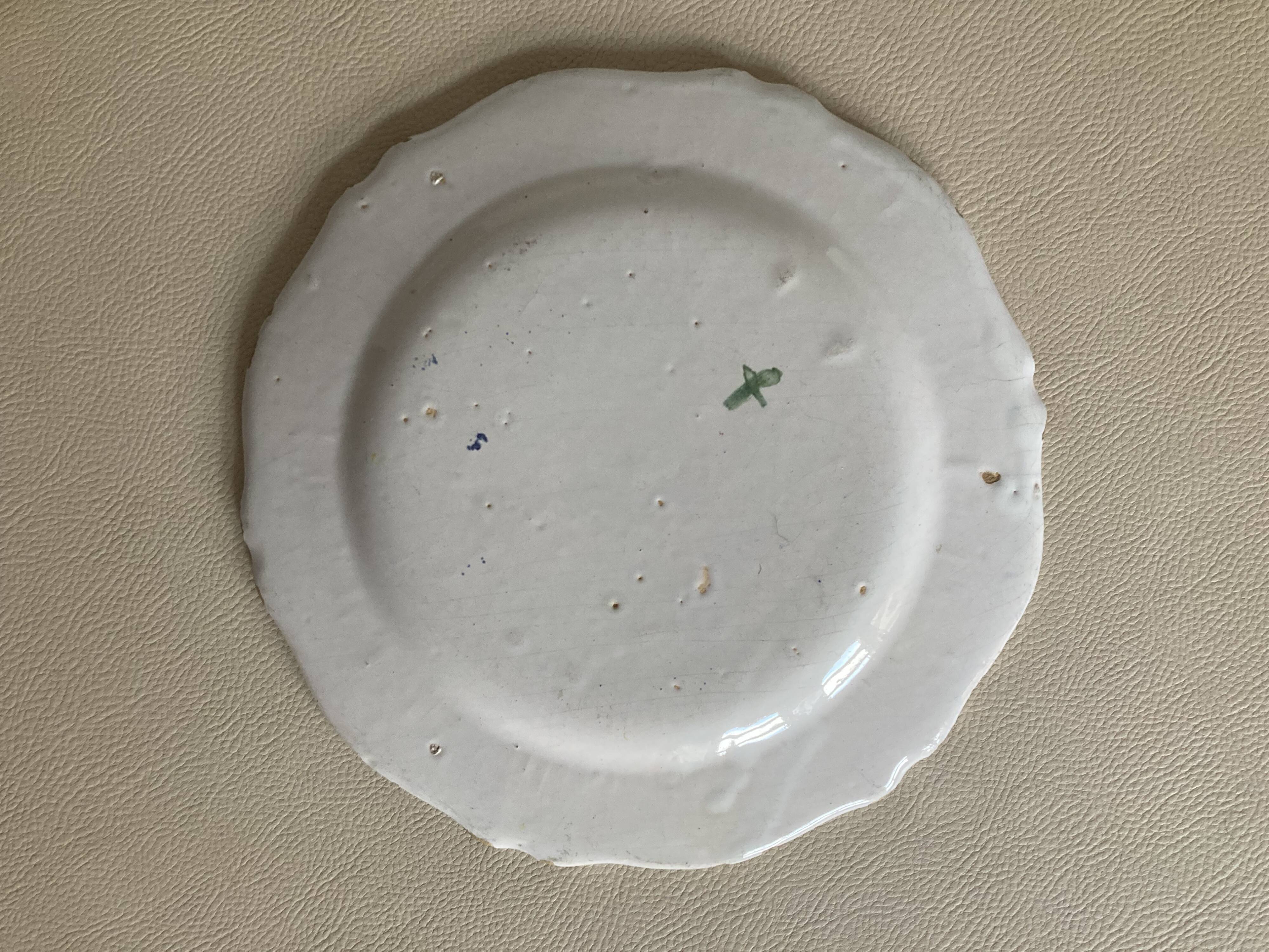 Antique earthenware plate