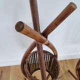 Pair vintage rattan lanterns