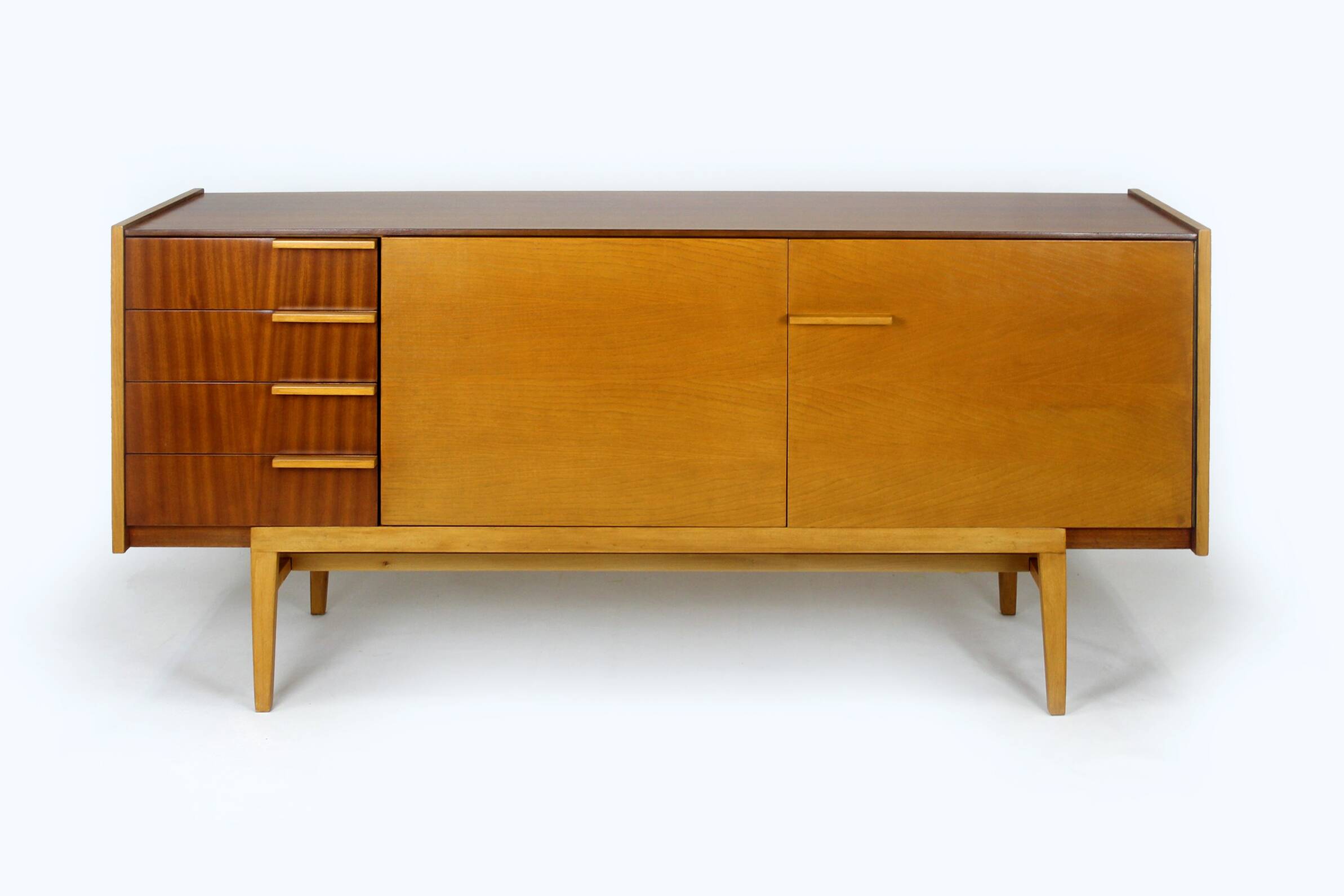 Restored Mid-Century Modern Sideboard in Mahogany and Ash. 1960s