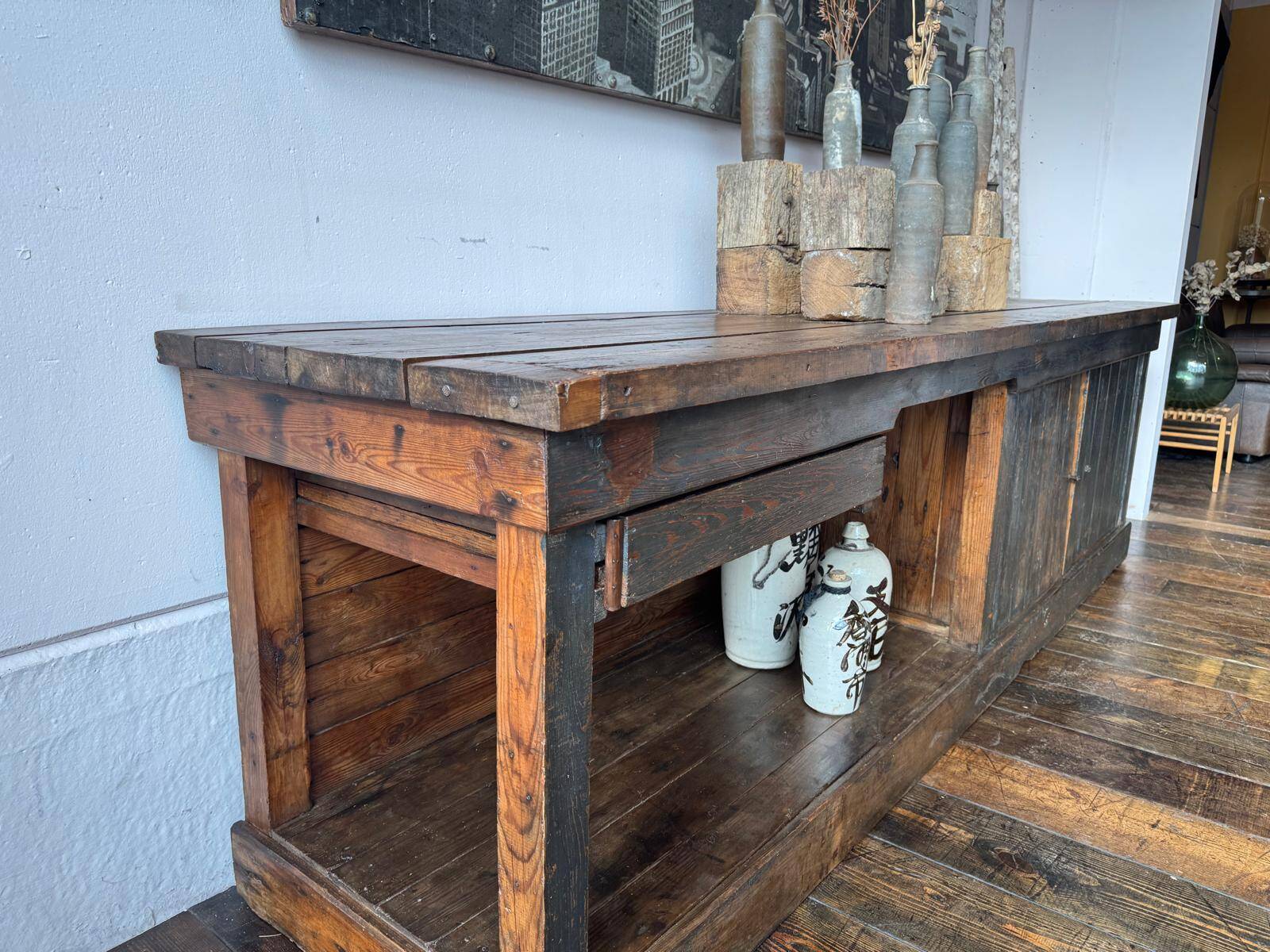 Old cabinetmaker's workbench