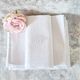 12 antique French linen towels with damask embroidery with "GB" anagrams.