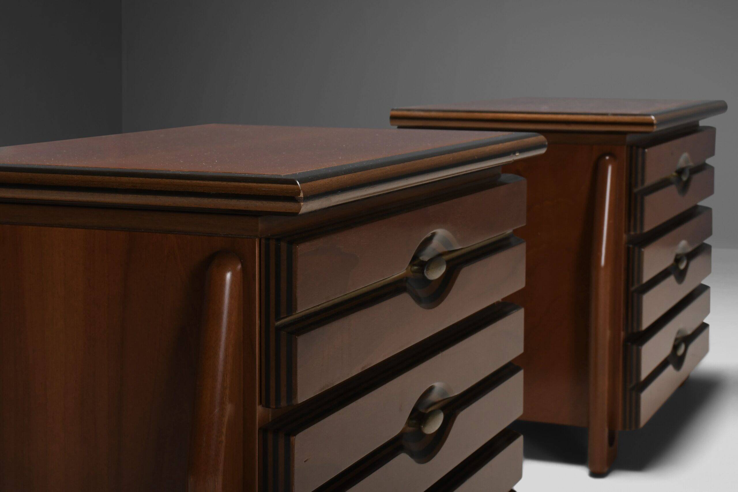 Set of Walnut Cabinets by Mobil Girgi