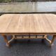Renovated dining table in solid oak from the 19th century in Napoleon III style.