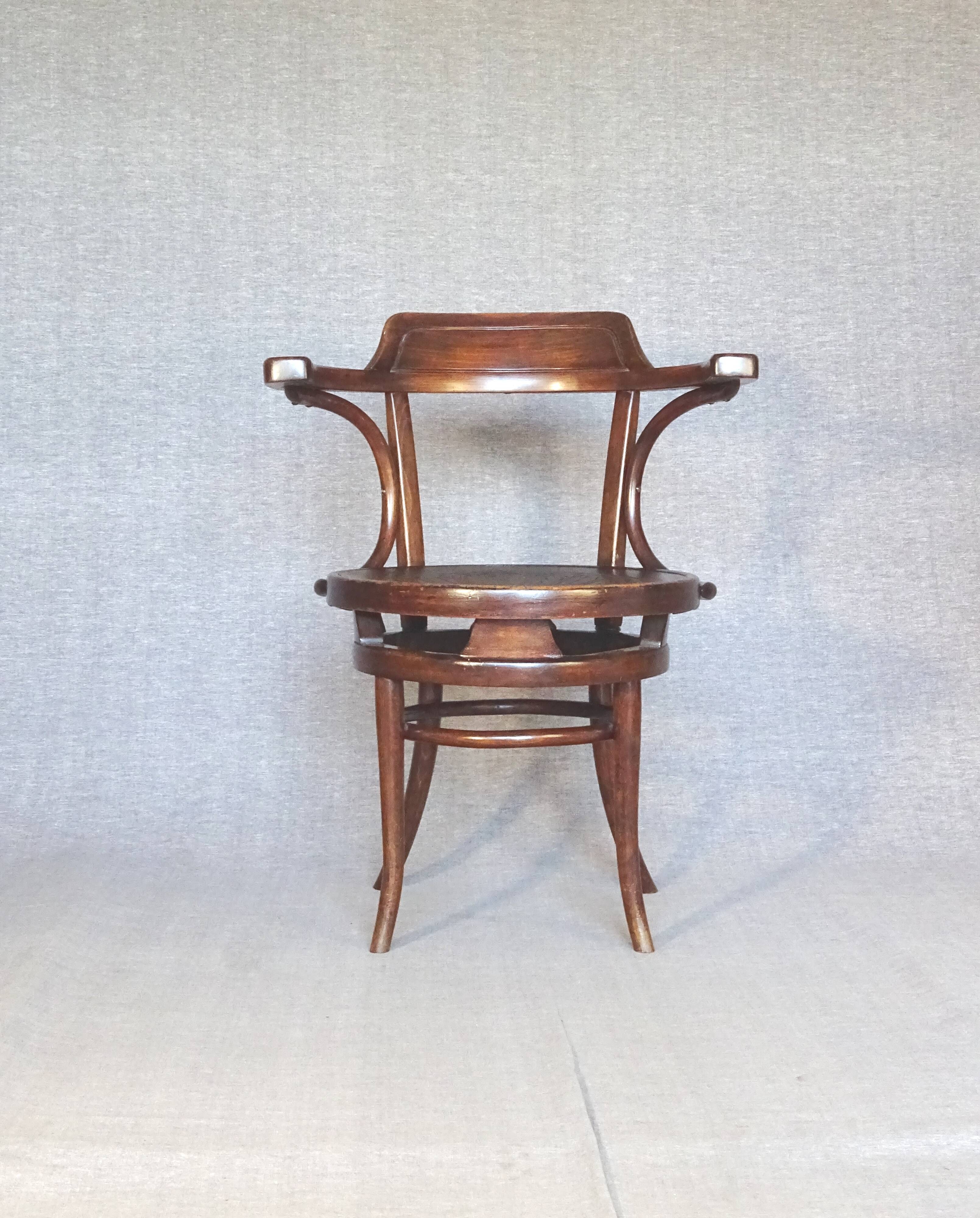 KOHN office armchair N°704/n circa 1905 -bentwood -