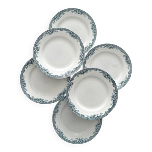 6 assiettes plates anciennes - saint