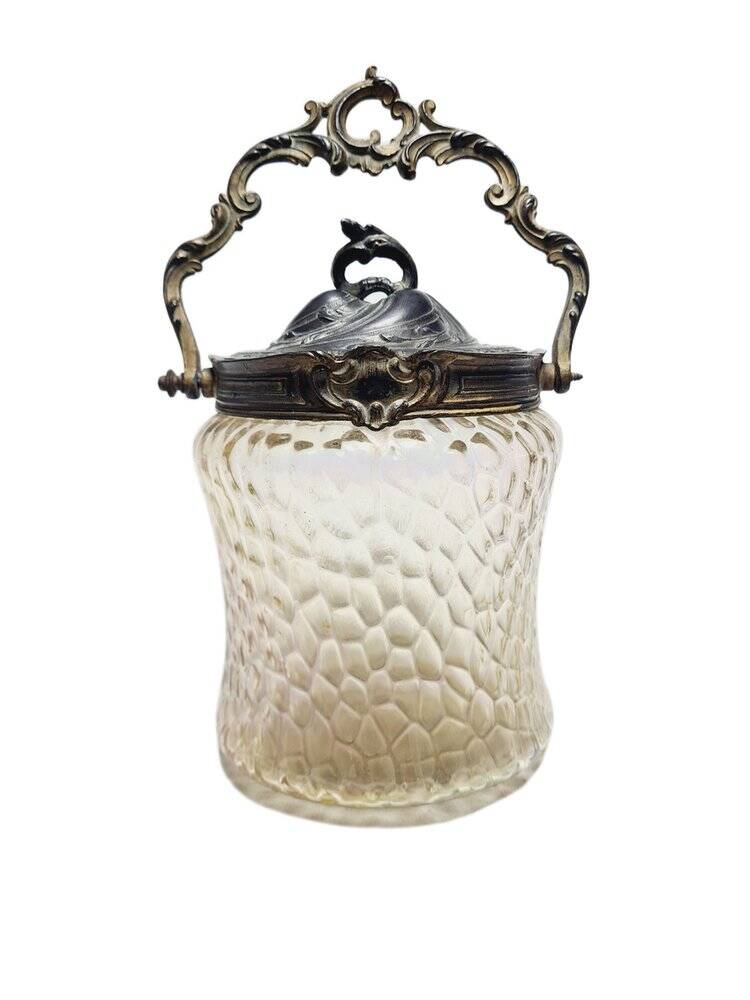 Art nouveau german candyer from loetz, 1890s