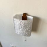 Teak and perspex wall lamp