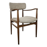 Fauteuil suédois en bois et tissu
