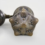 Old bathtub faucet, silver bronze kitchen with dolphin head and mermaid