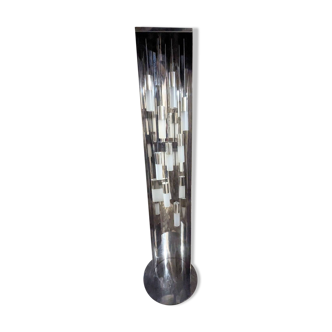 Large chrome light column 9 lights industrial style 2m20