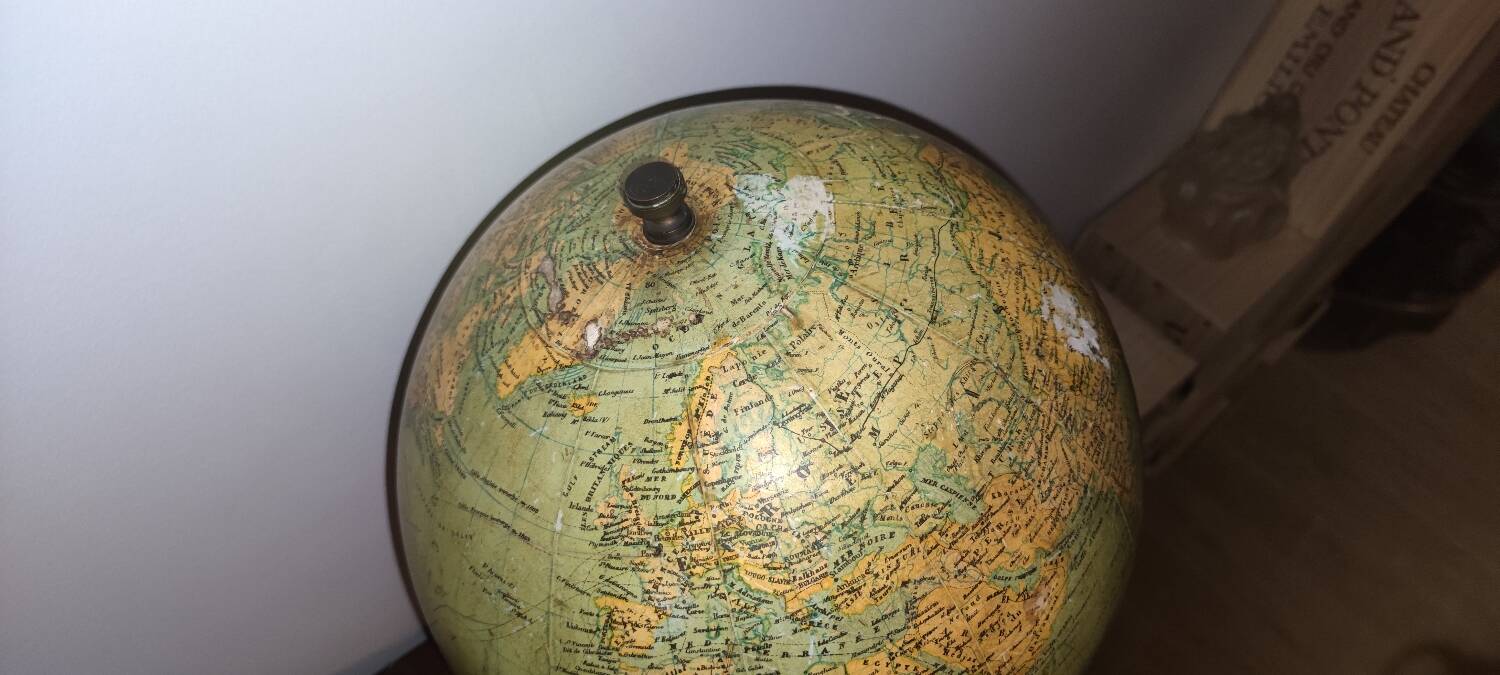 Plaster globe G Thomas late 19th