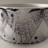 Small ceramic bowl, hand-painted, abstract pattern, 1950s-60s.