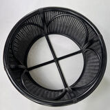 Rattan coffee table and smoked glass