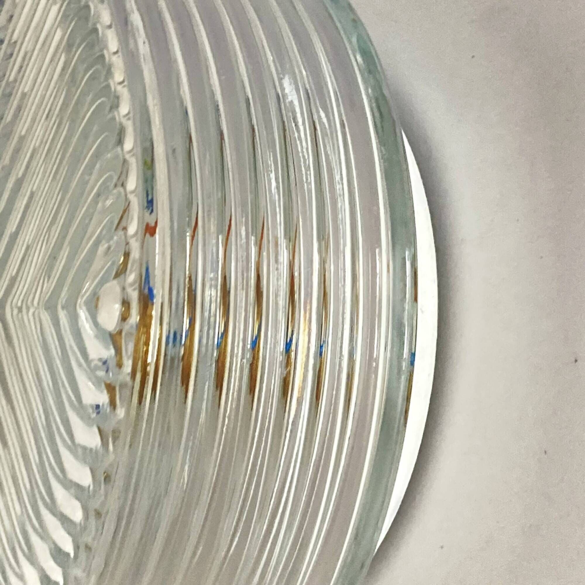 Round ceiling light wall light in minimalist glass 1970 1980 seventies eighties LAMP-7129