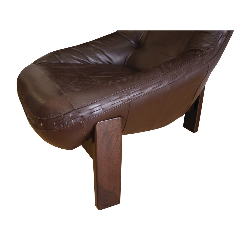 Brazilian lounge chair with ottoman designed by Jean Gillon for Probel, 1960s