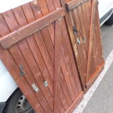 Lot of 2 flaps of full wooden shutters