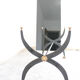 Wrought iron table with black lacquered glass, Italia 1970s