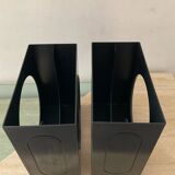 Pair of vintage 1970s vinyl record racks