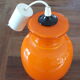 Vintage pendant lamp in orange opaline glass from the 70s
