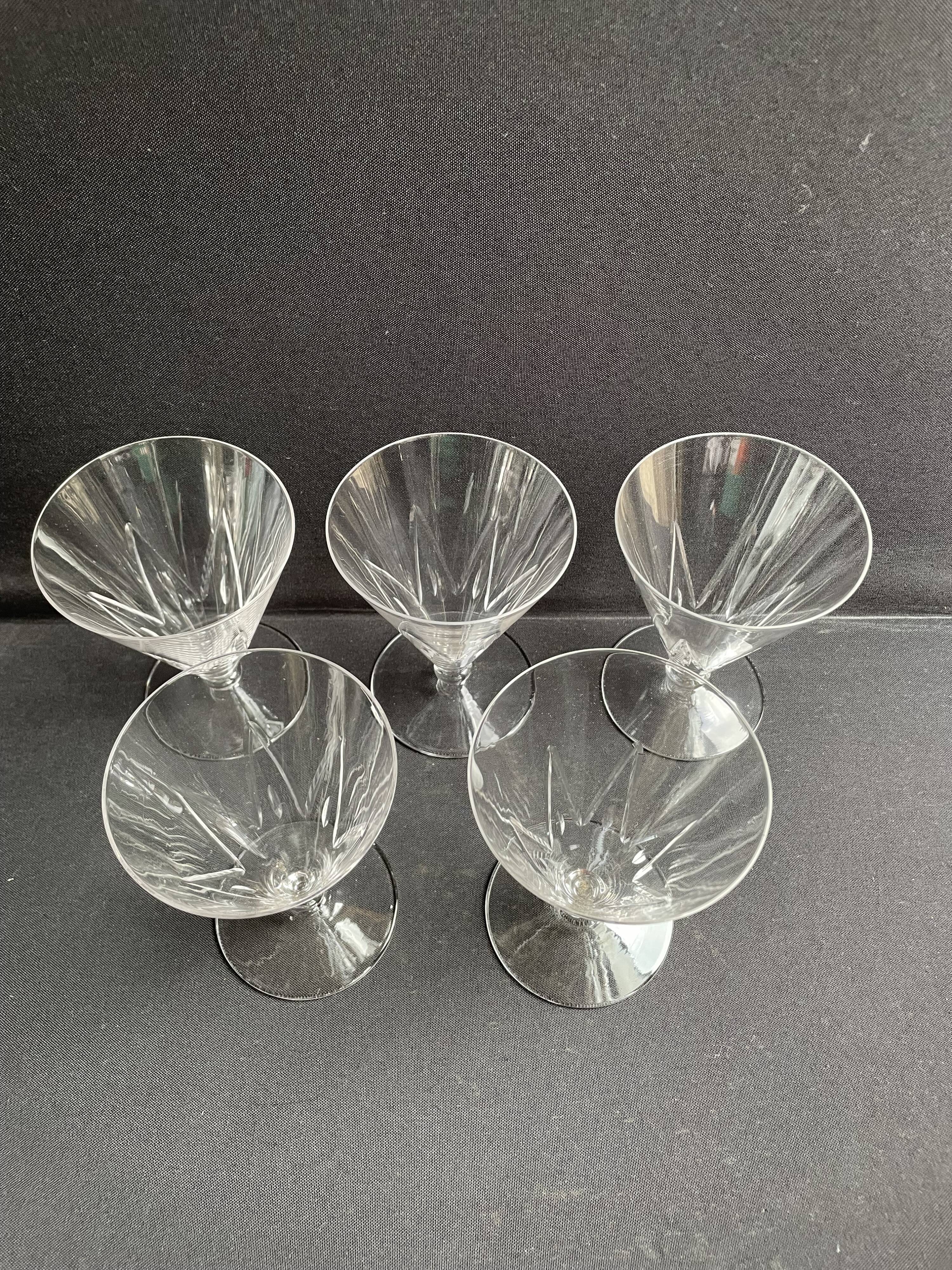 5 Verres à eau – Saint Louis service Bossuet taille 10406