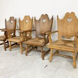 Vintage brutalist armchairs, 1960