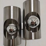 Pair of double wall lamps space age of the 60s/70s
