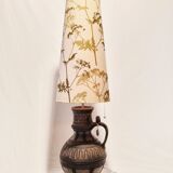 XX-large ceramic floor lamp with original shade, 1970s