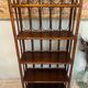 Étagère bibliothèque en rotin vintage