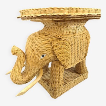 Rattan elephant table, elephant table