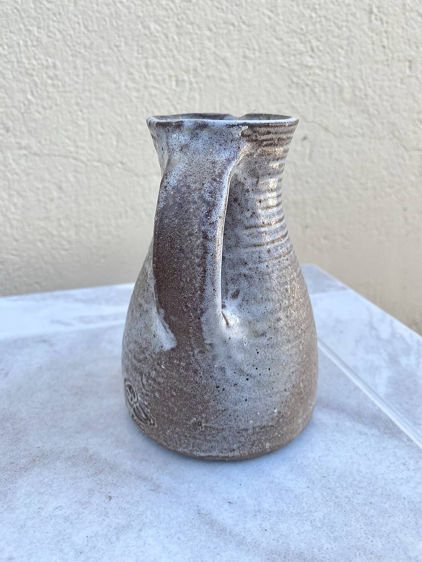 Stoneware jug Norbert Pierlot the tawny owl
