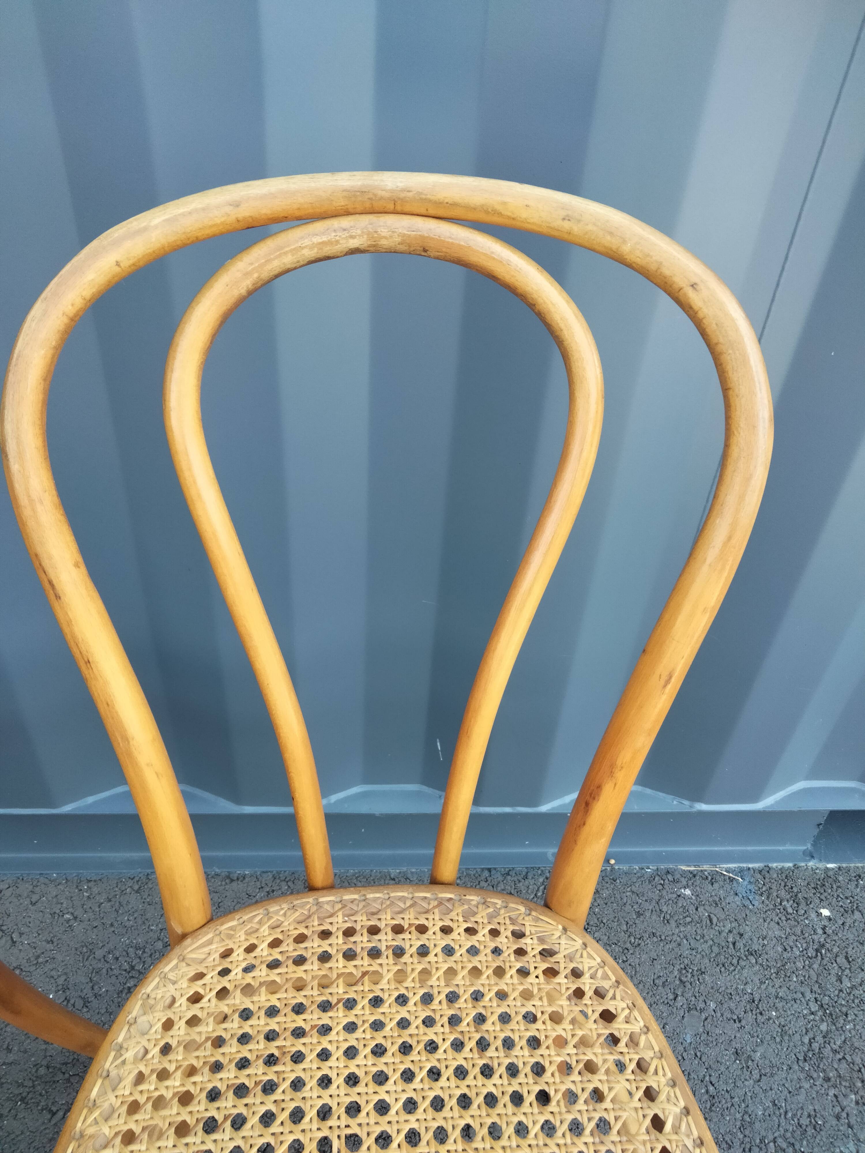 6 chairs canned old vintage bistro