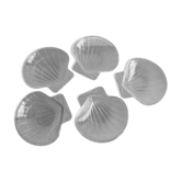 Lot de 5 coquilles St Jacques Verre épais verdâtre PYREX - Vintage