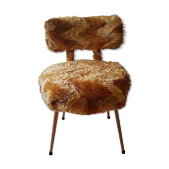 Vintage Moumoute Chair Pelfran Mustard Yellow