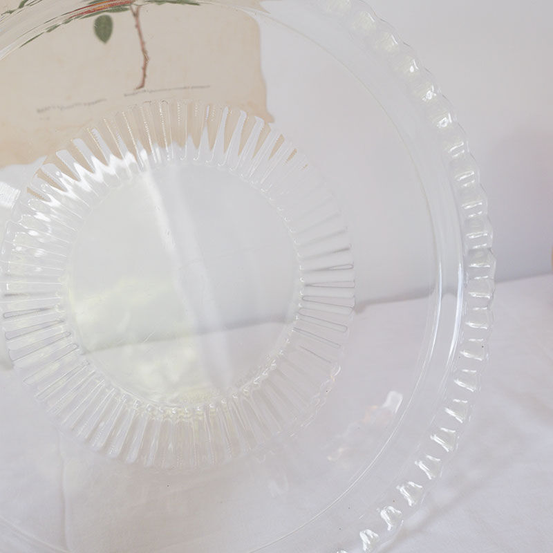 Glass presentation plate and bell