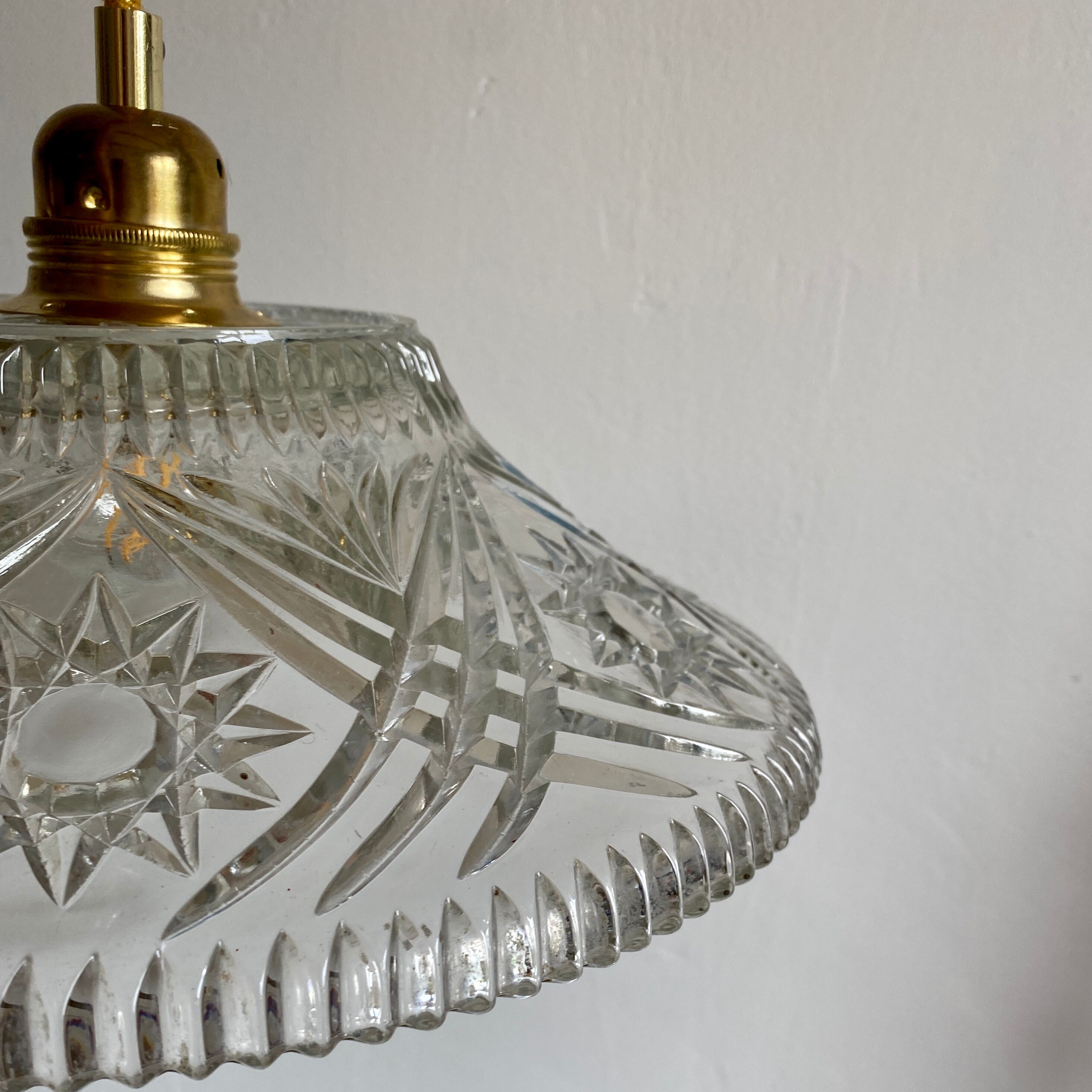 Vintage glass lampshade pendant lamp