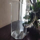 Clear glass pitcher