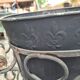 Wrought iron standing planter