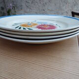 4 assiettes plates HBCM