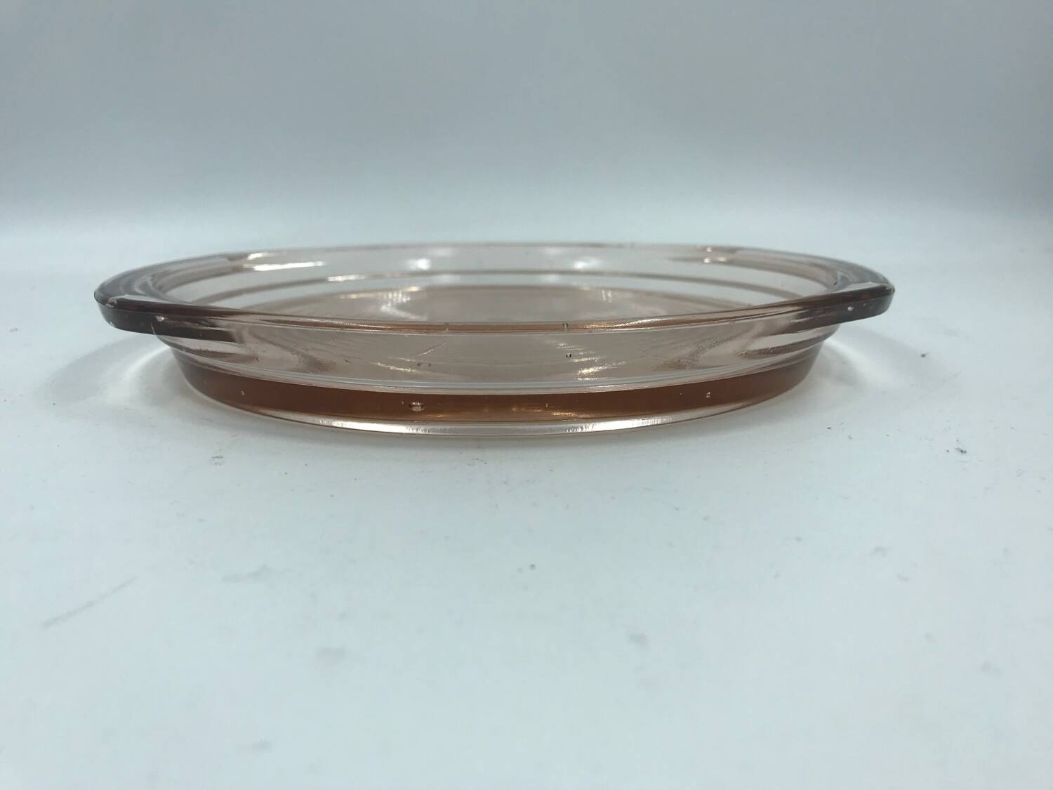 Pink glass plate